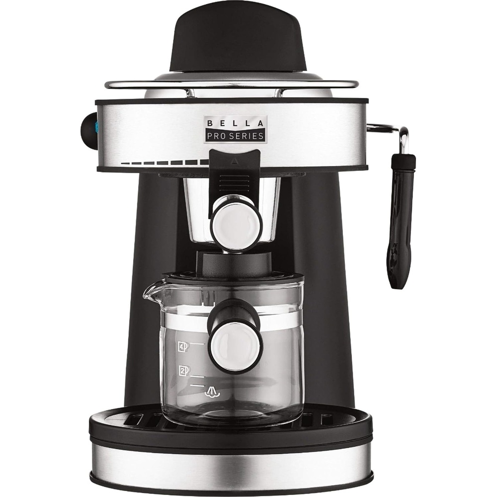 image:imageBella  Pro Series Espresso Machine with 5 bars of pressure and Milk Frother  8 ounces Stainless Steel