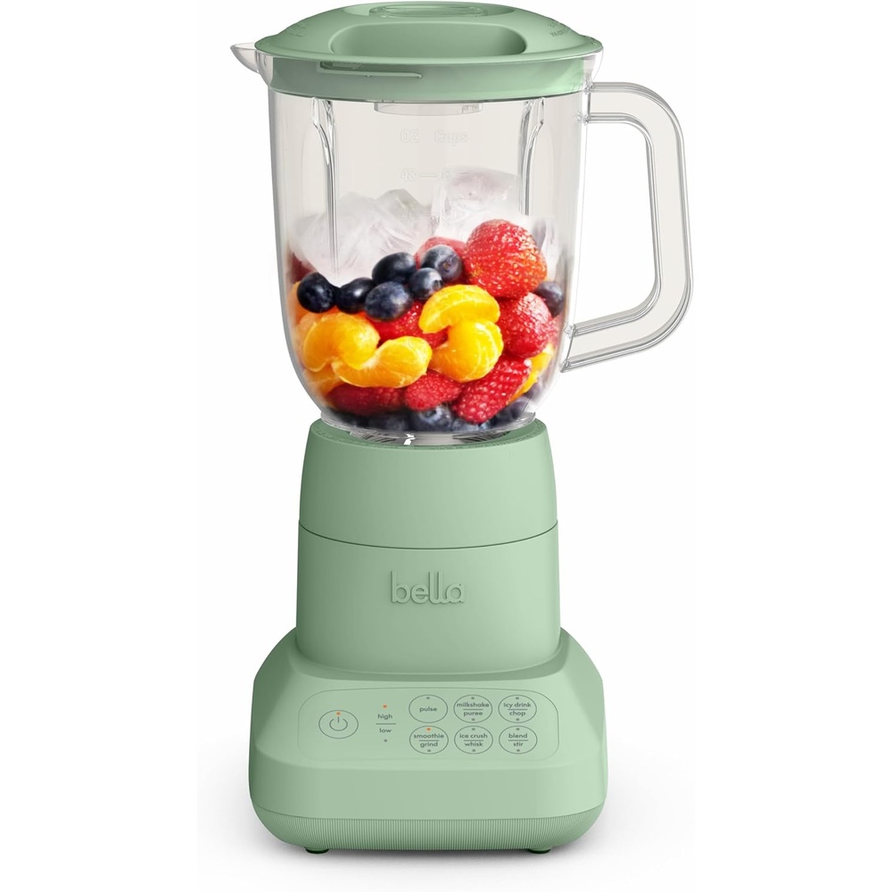 image:imagebella 10 Speed Countertop Blender Juicer amp Smoothie Maker Fitsanywhere Kitchenware Slim Flip amp Store Design Dishwasher Safe 48oz Capacity Pitcher amp Lid Stainless Steel Blade 450 Watt BlossomSeaglass