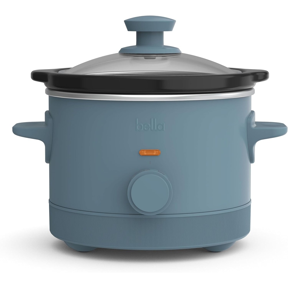 image:imagebella 15 Qt Slow Cooker with 3 Heat Manual Control Ceramic Nonstick Coating Dishwasher Safe Stoneware Pot and Tempered Glass Lid Tangle Free Cord Wrap amp Cool Touch Handles OatmilkSurf