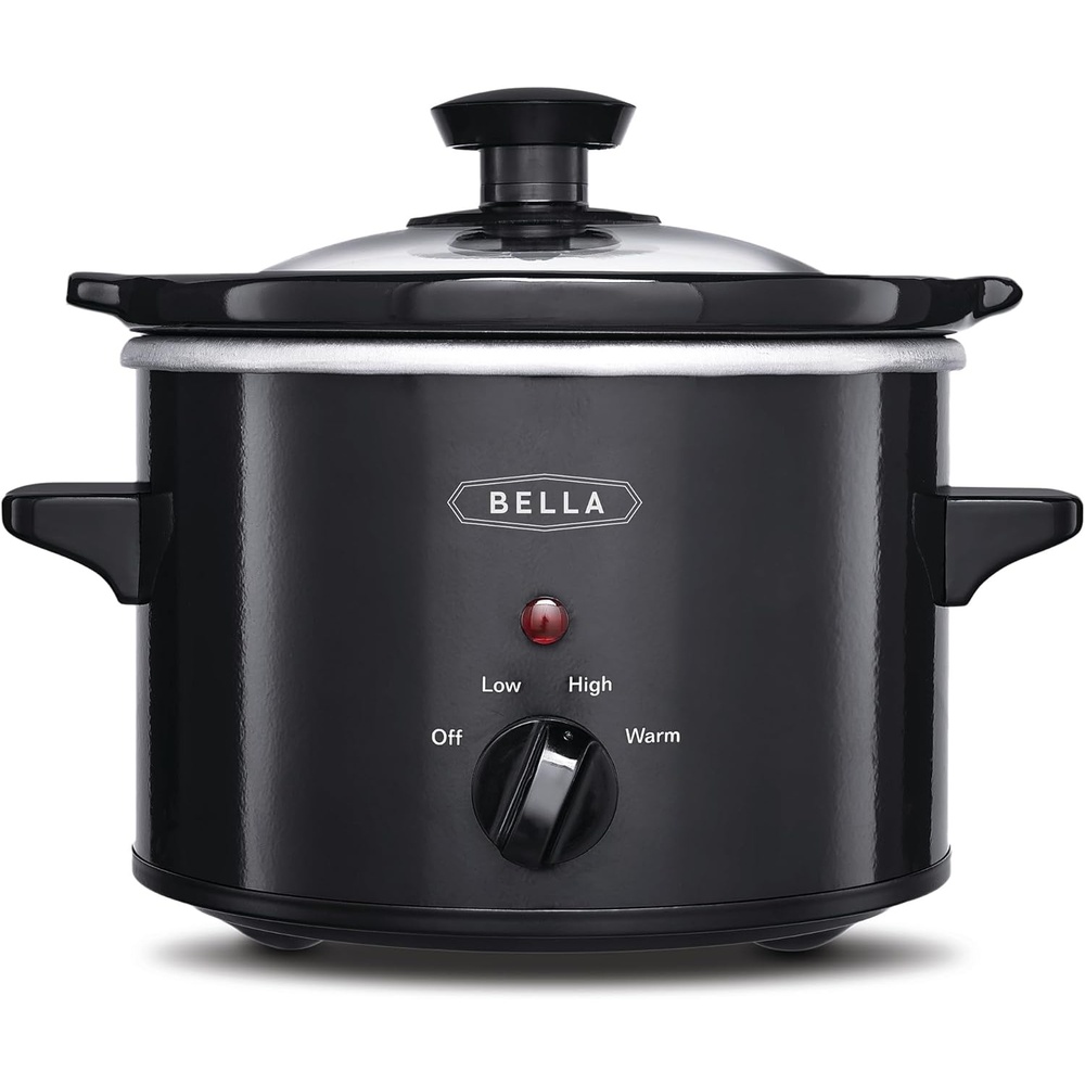 image:imagebella 15 Qt Slow Cooker with 3 Heat Manual Control Ceramic Nonstick Coating Dishwasher Safe Stoneware Pot and Tempered Glass Lid Tangle Free Cord Wrap amp Cool Touch Handles OatmilkBlack