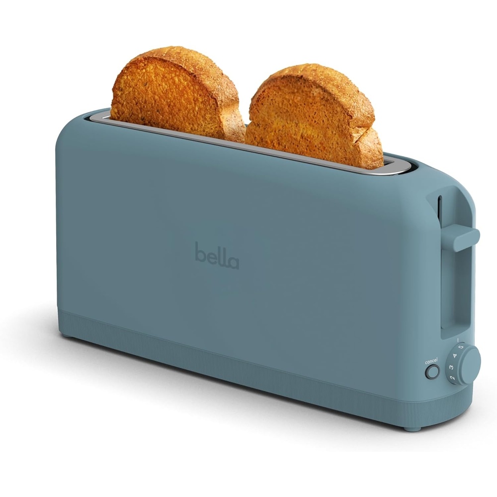 image:imagebella 2 Slice Slim Toaster Fitsanywhere Kitchenware 6 Setting Shade Control with Reheat amp Cancel Buttons Fits sourdough 10 Long Slot Anti Jam amp Auto Shutoff 900 Watt OatmilkSurf