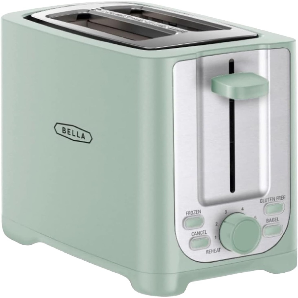 image:imagebella 2 Slice Toaster with Auto Shut Off  Extra Wide Slots amp Removable Crumb Tray and Cancel Defrost amp Reheat Function  Toast Bread Bagel amp Waffle BlackSage