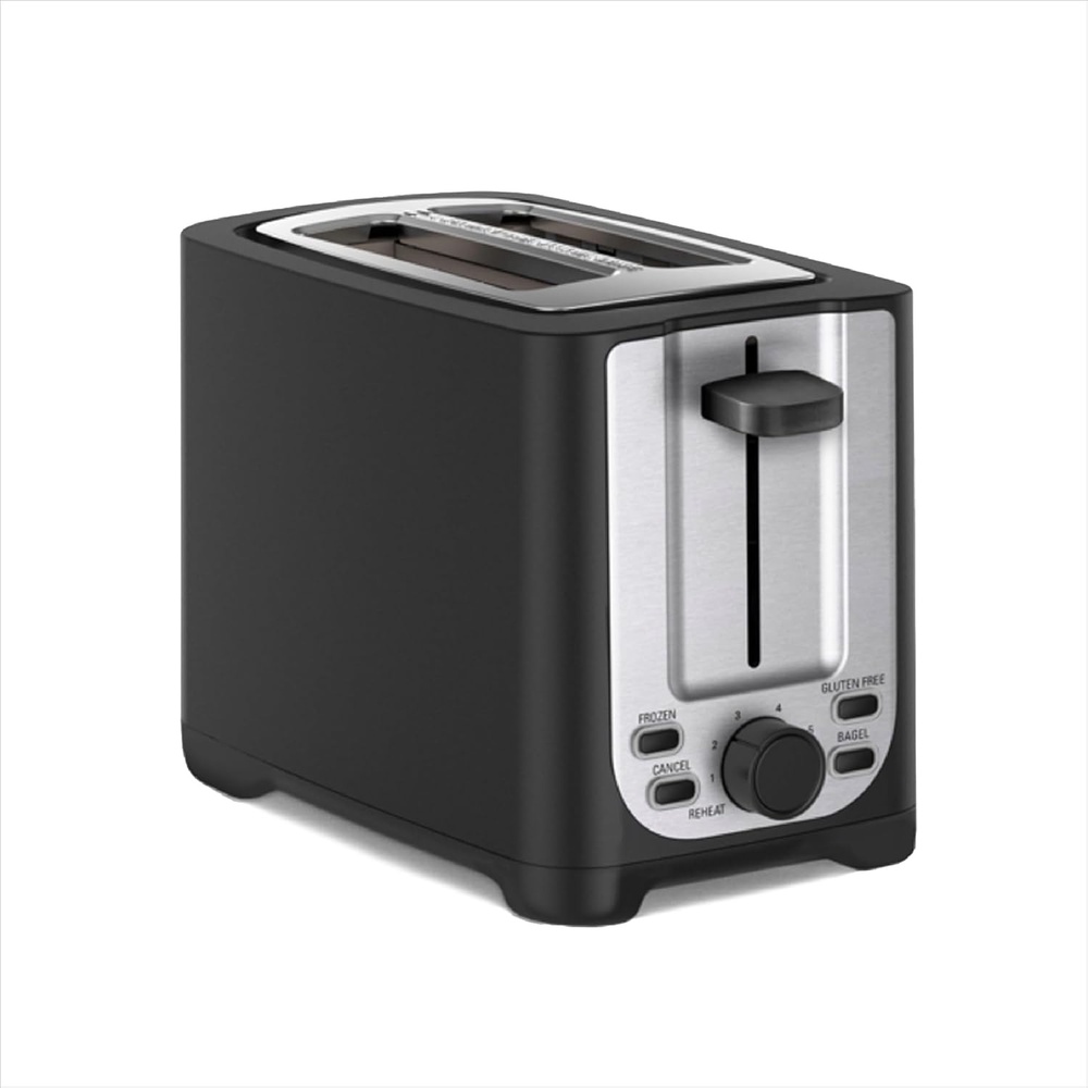 image:imagebella 2 Slice Toaster with Auto Shut Off  Extra Wide Slots amp Removable Crumb Tray and Cancel Defrost amp Reheat Function  Toast Bread Bagel amp Waffle BlackBlack