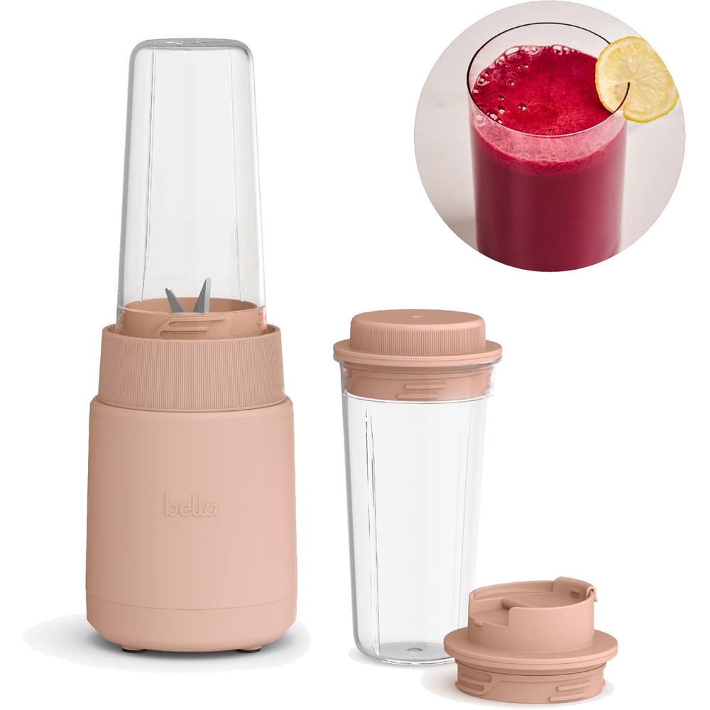 image:imagebella 6 Pcs Portable Rocket Blender Juicer amp Smoothie Maker Press amp Twist Design EverGood amp BPA Free Dishwasher Safe Parts 4 Tip Stainless Steel Blade Cord Wrap 240 Watt Motor SurfBlossom