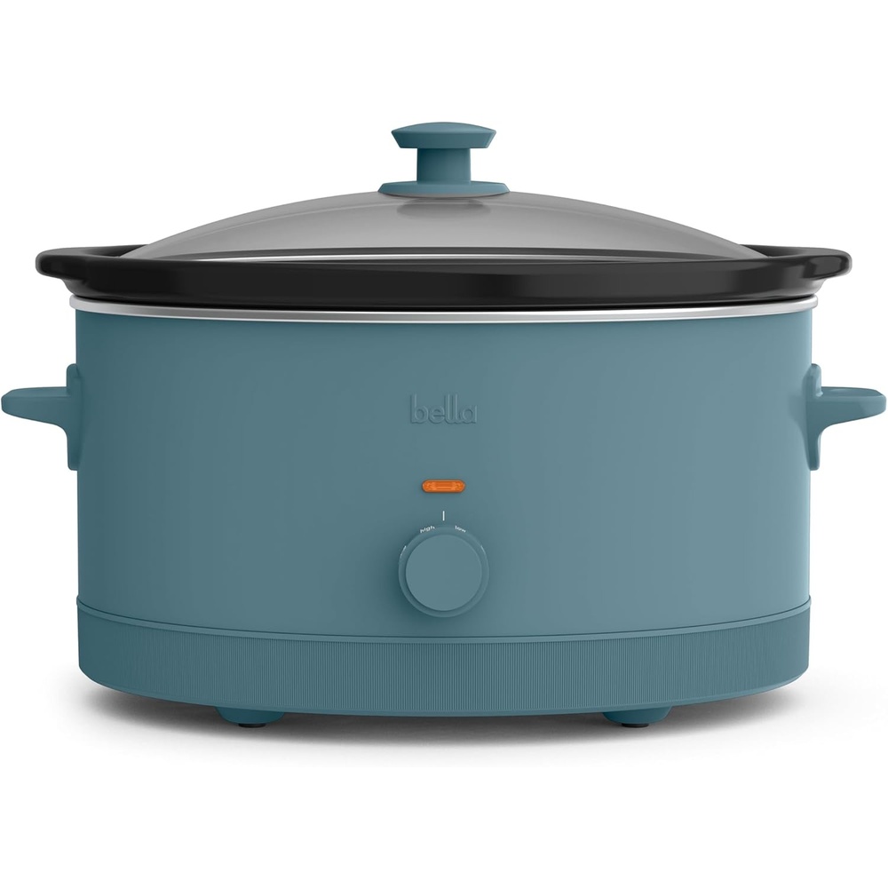 image:imagebella 60 Qt Manual Slow Cooker Ceramic Nonstick Coating 3 Temperature Settings Dishwasher Safe Stoneware Pot and Tempered Glass Lid Cool Touch Handles amp Tangle Free Cord Wrap OatmilkSurf