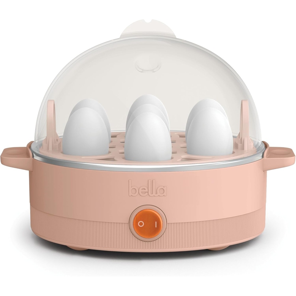 image:imagebella Electric Egg Cooker 7 Eggs Capacity Tray Single Stack for Poached Scrambled Hard Medium amp Soft Boiled Eggs Omelets and Steamed Dumplings Auto Shutoff 360 Watt OatmilkBlossom