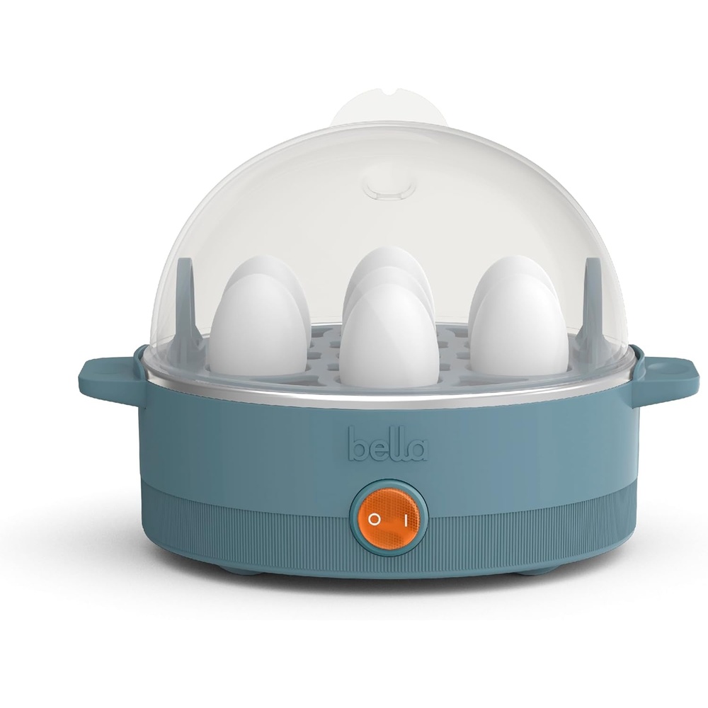 image:imagebella Electric Egg Cooker 7 Eggs Capacity Tray Single Stack for Poached Scrambled Hard Medium amp Soft Boiled Eggs Omelets and Steamed Dumplings Auto Shutoff 360 Watt OatmilkSurf