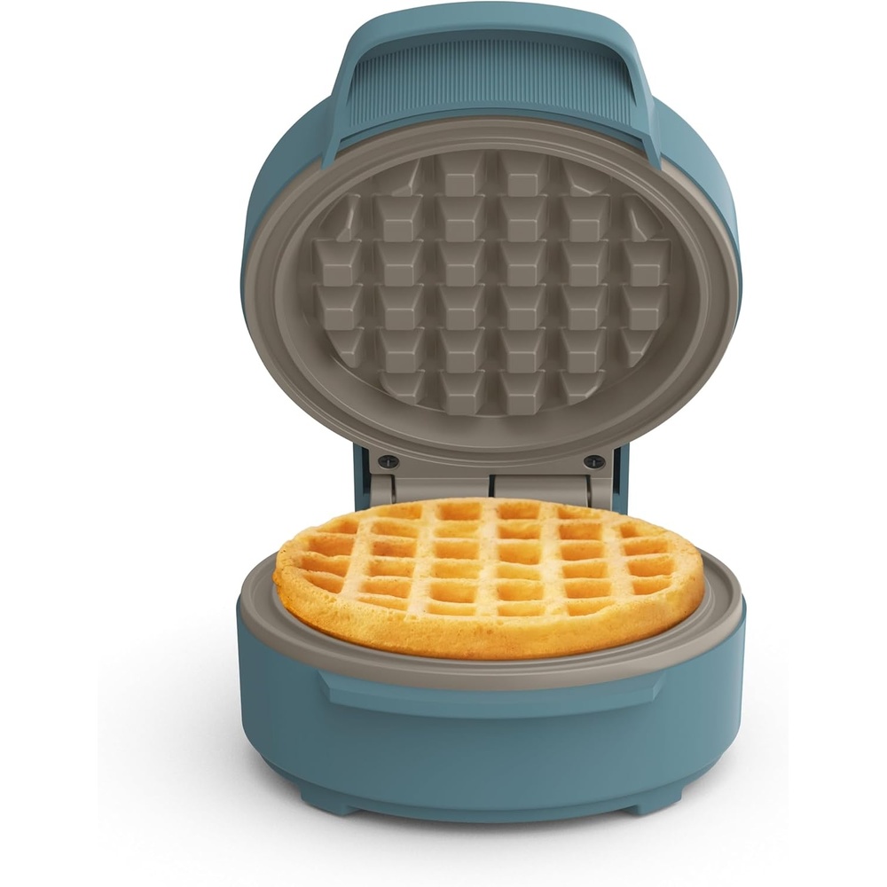 image:imagebella SnacknStore Mini Waffle Maker EverGood Ceramic Nonstick Coating Cord Wrap Ready Indicator Light amp Cool Touch Handles Stackable Design amp Customizable Plates 350 Watt OatmilkSurf