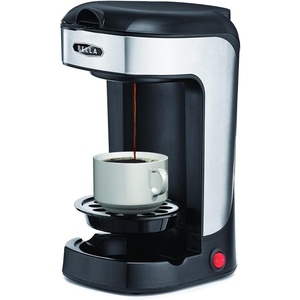 BELLA (14436) One Scoop One Cup Coffee Maker, Black and Stainless Steel, 1.97lbs(silver/black)