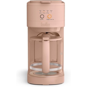 BELLA VersaBrew 2-in1 Coffee Maker, K-Cup compatible, Brew 3 Sizes Carafes & Single Serve Cups, Dishwasher Safe Reusable Filter & Filter Holder, Iced Coffee Function, 60oz Tank, Plum(Blossom)