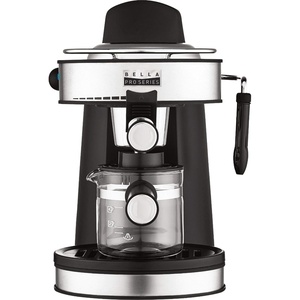 Bella – Pro Series Espresso Machine with 5 bars of pressure and Milk Frother – 8 ounces, Stainless Steel
