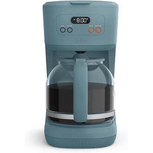 bella 12 Cup Programmable Coffee Maker, Reusable Dishwasher Safe Accessories, Easy LCD display, Auto Shutoff, 900 watt, Blossom(Surf)