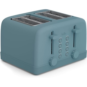 bella 4 Slice Toaster, 6 Setting Shade Control with Reheat & Cancel Buttons, Removable Crumb Tray, Anti Jam & Auto Shutoff, 900 Watt, Oatmilk(Surf)