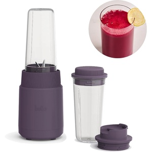 bella 6 Pcs Portable Rocket Blender, Juicer & Smoothie Maker, Press & Twist Design, EverGood™ & BPA Free Dishwasher Safe Parts, 4 Tip Stainless Steel Blade, Cord Wrap, 240 Watt Motor, Surf(Plum)