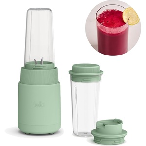 bella 6 Pcs Portable Rocket Blender, Juicer & Smoothie Maker, Press & Twist Design, EverGood™ & BPA Free Dishwasher Safe Parts, 4 Tip Stainless Steel Blade, Cord Wrap, 240 Watt Motor, Surf(Seaglass)