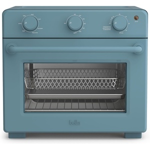 bella Air Fry Toaster Oven, 7 Preset Cooking Options, Dishwasher-Safe EverGood Coated Trays Included, 60-Minute Auto Shutoff w Audible Timer, Power Indicator Light, 1700 Watt, Oatmilk(Surf)