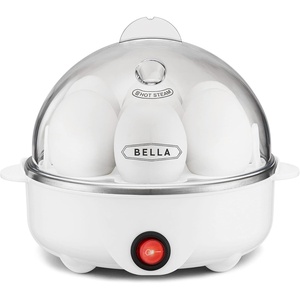 bella Electric Egg Cooker, 7 Eggs Capacity Tray, Single Stack, for Poached, Scrambled, Hard, Medium & Soft Boiled Eggs, Omelets and Steamed Dumplings, Auto Shutoff, 360 Watt, Oatmilk(White)