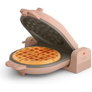 bella Flip-n-Store Waffle Maker, EverGood™ Ceramic Nonstick Coating, Fits-anywhere™ Kitchenware, Power Indicator Light & Touch Handle, 7” Wide & 1″ Deep Plates, 1000 Watt, Surf(Blossom)